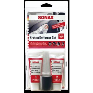 SONAX Kratzer Entferner Set für Bunt-und Metallic Lacke 2x25ml