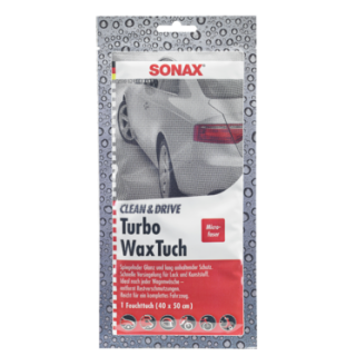 SONAX Clean & Drive Turbo Wax Tuch Wachspflegetuch 1 Stück 40x50 cm